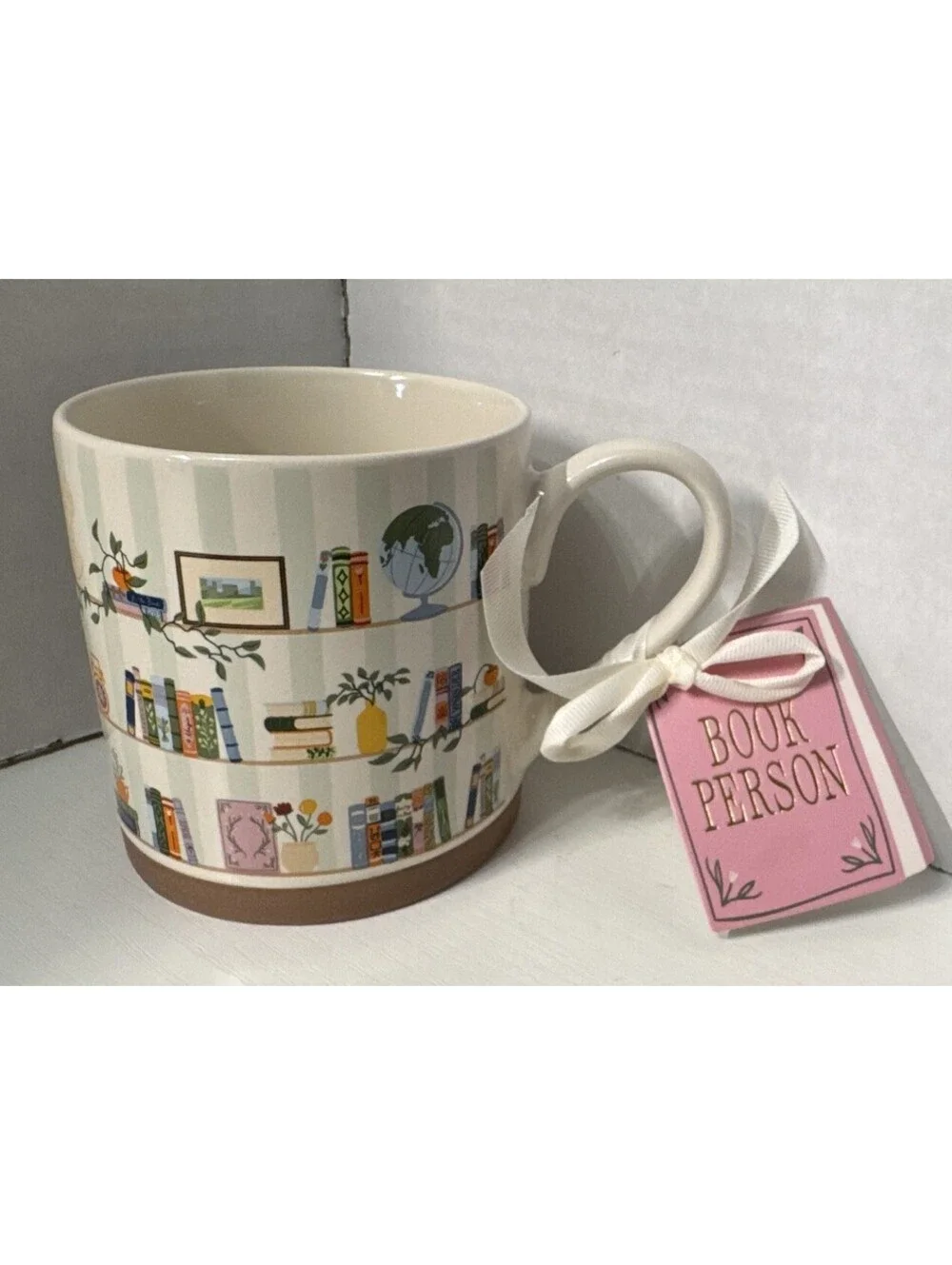 Bookish Book Shelf 11 oz Ceramic Novelty Mug, DW/MP Safe